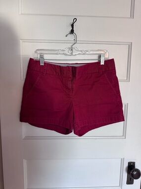 J. Crew Deep Red Cotton Chino Bermuda Shorts